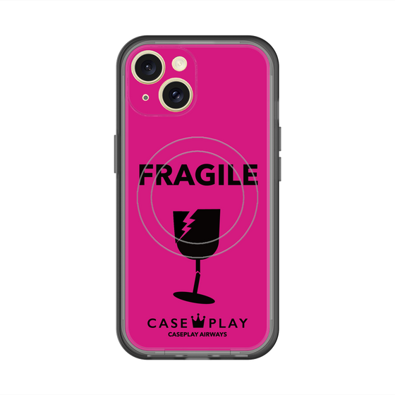 スリムプロテクションプレミアムケース with MagSafe［ FRAGILE - Pink ］