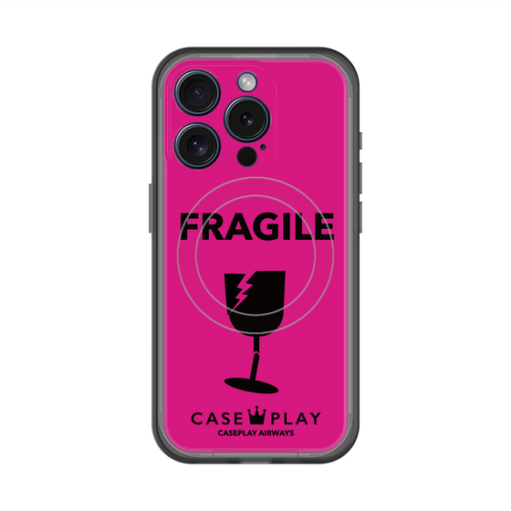 スリムプロテクションプレミアムケース with MagSafe［ FRAGILE - Pink ］