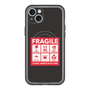 スリムプロテクションプレミアムケース with MagSafe［ FRAGILE Sticker - Black ］