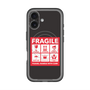 スリムプロテクションプレミアムケース with MagSafe［ FRAGILE Sticker - Black ］