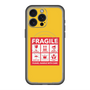 スリムプロテクションプレミアムケース with MagSafe［ FRAGILE Sticker - Yellow ］