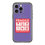 スリムプロテクションプレミアムケース with MagSafe［ FRAGILE Sticker - Purple ］