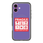 スリムプロテクションプレミアムケース with MagSafe［ FRAGILE Sticker - Purple ］