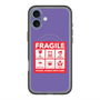 スリムプロテクションプレミアムケース with MagSafe［ FRAGILE Sticker - Purple ］