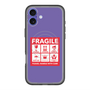 スリムプロテクションプレミアムケース with MagSafe［ FRAGILE Sticker - Purple ］