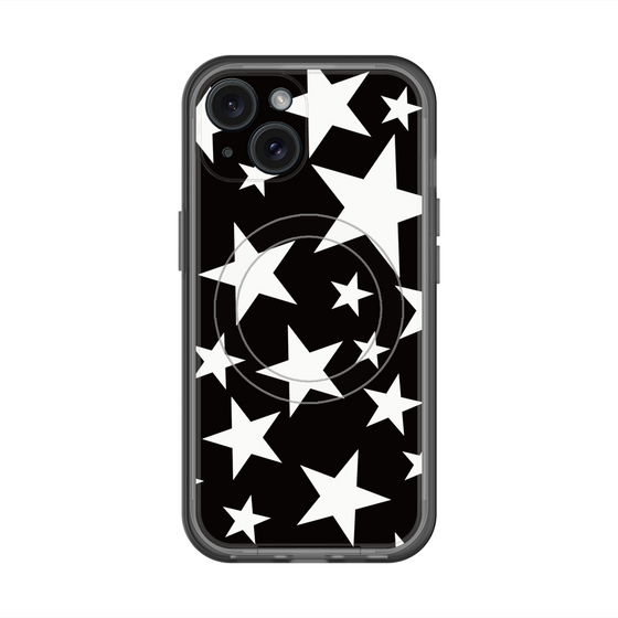 スリムプロテクションプレミアムケース with MagSafe［ Stars - Black ］