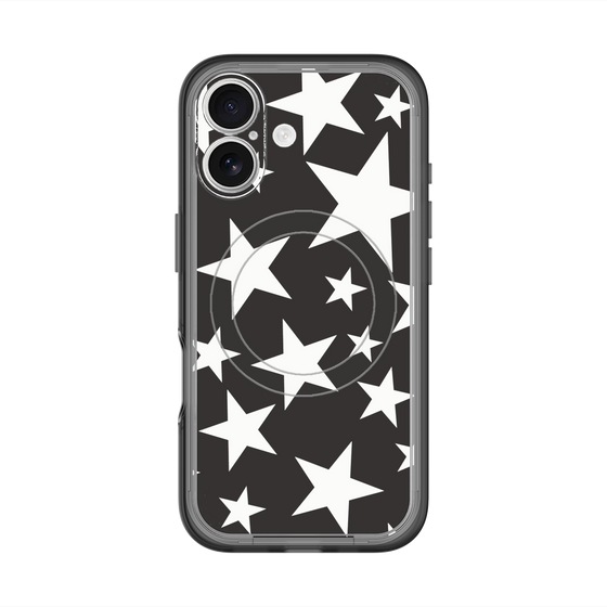 スリムプロテクションプレミアムケース with MagSafe［ Stars - Black ］
