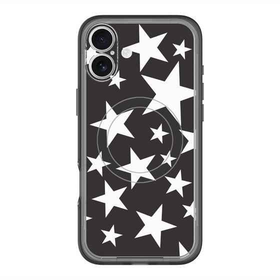 スリムプロテクションプレミアムケース with MagSafe［ Stars - Black ］