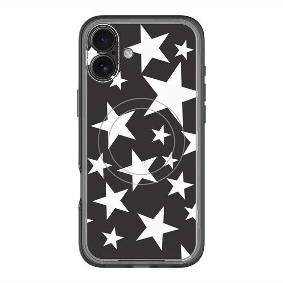 スリムプロテクションプレミアムケース with MagSafe［ Stars - Black ］