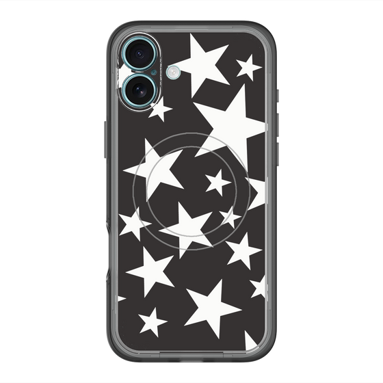 スリムプロテクションプレミアムケース with MagSafe［ Stars - Black ］