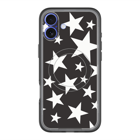 スリムプロテクションプレミアムケース with MagSafe［ Stars - Black ］