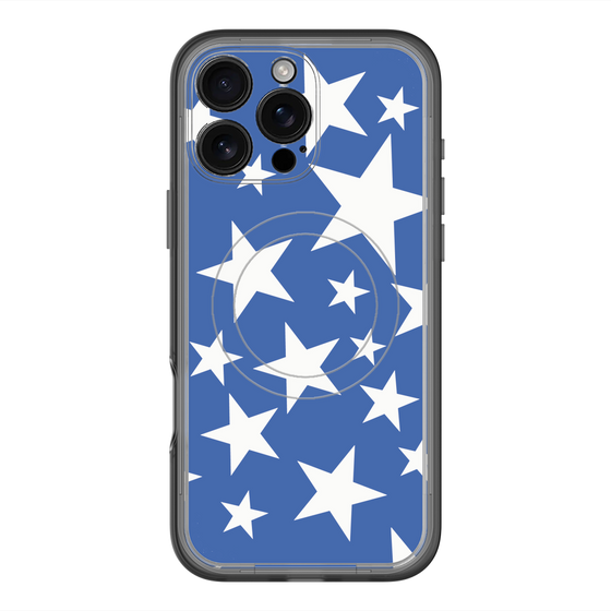 スリムプロテクションプレミアムケース with MagSafe［ Stars - Blue ］