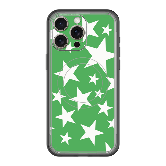スリムプロテクションプレミアムケース with MagSafe［ Stars - Green ］