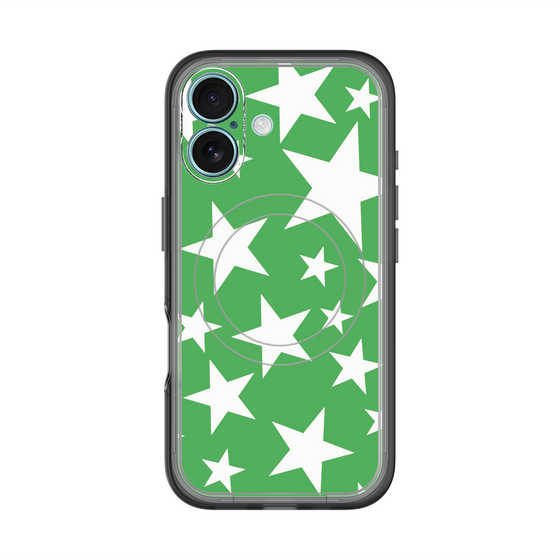スリムプロテクションプレミアムケース with MagSafe［ Stars - Green ］