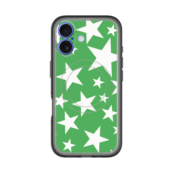 スリムプロテクションプレミアムケース with MagSafe［ Stars - Green ］
