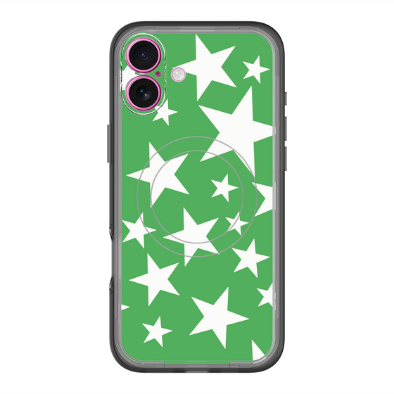 スリムプロテクションプレミアムケース with MagSafe［ Stars - Green ］