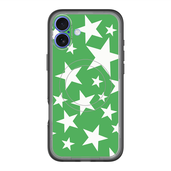 スリムプロテクションプレミアムケース with MagSafe［ Stars - Green ］