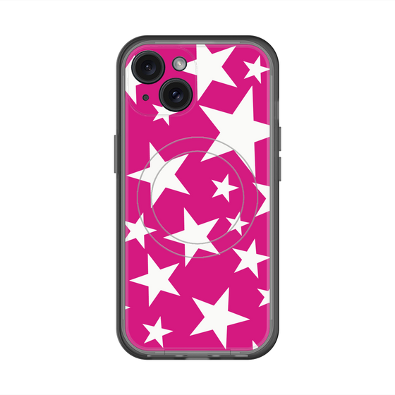 スリムプロテクションプレミアムケース with MagSafe［ Stars - Pink ］