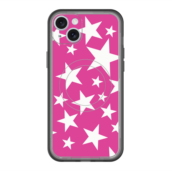 スリムプロテクションプレミアムケース with MagSafe［ Stars - Pink ］