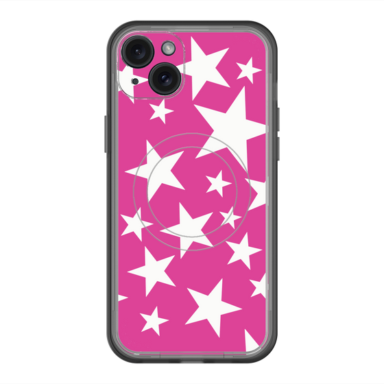 スリムプロテクションプレミアムケース with MagSafe［ Stars - Pink ］
