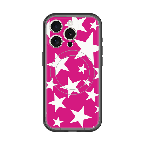 スリムプロテクションプレミアムケース with MagSafe［ Stars - Pink ］
