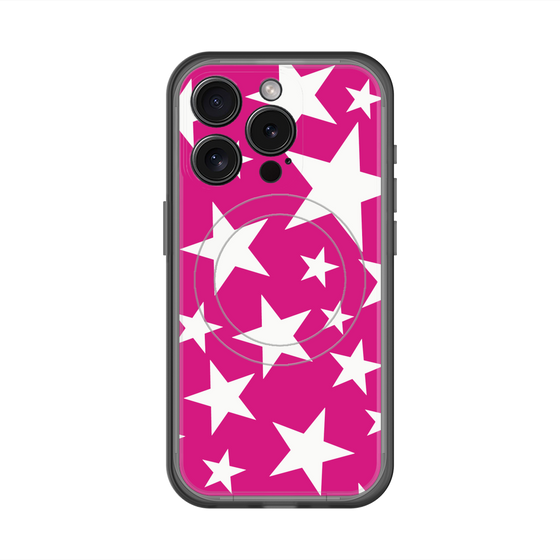 スリムプロテクションプレミアムケース with MagSafe［ Stars - Pink ］
