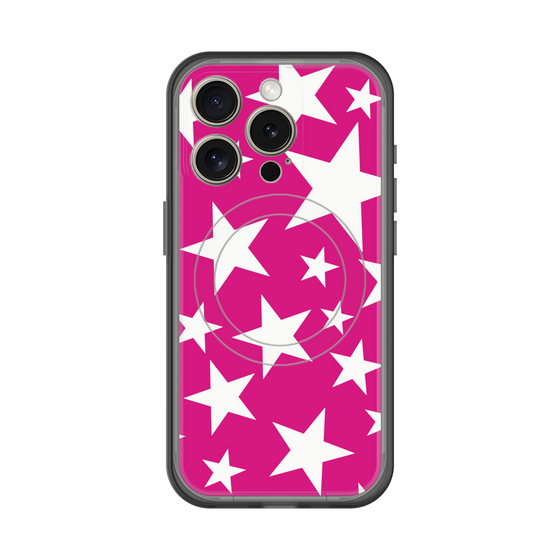 スリムプロテクションプレミアムケース with MagSafe［ Stars - Pink ］