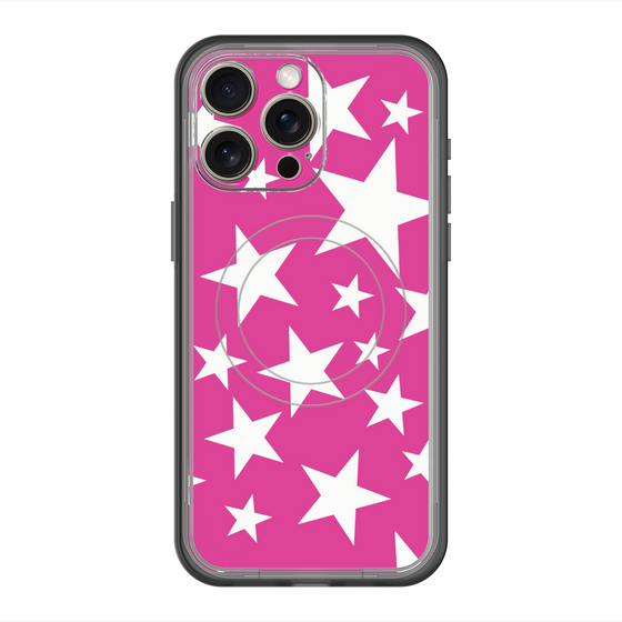 スリムプロテクションプレミアムケース with MagSafe［ Stars - Pink ］