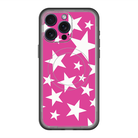 スリムプロテクションプレミアムケース with MagSafe［ Stars - Pink ］