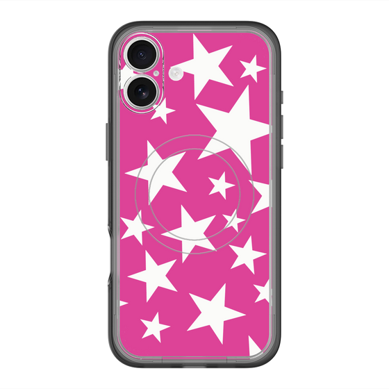 スリムプロテクションプレミアムケース with MagSafe［ Stars - Pink ］