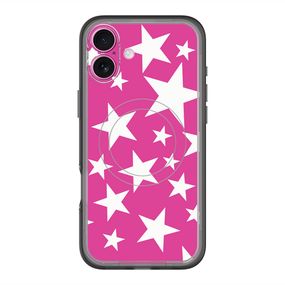 スリムプロテクションプレミアムケース with MagSafe［ Stars - Pink ］