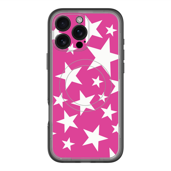 スリムプロテクションプレミアムケース with MagSafe［ Stars - Pink ］