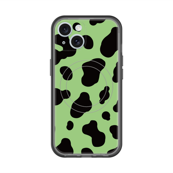 スリムプロテクションプレミアムケース with MagSafe［ Cow - Green ］