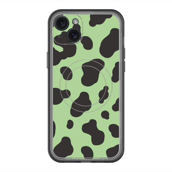 スリムプロテクションプレミアムケース with MagSafe［ Cow - Green ］