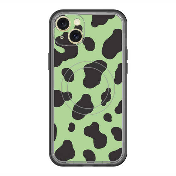 スリムプロテクションプレミアムケース with MagSafe［ Cow - Green ］