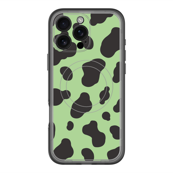 スリムプロテクションプレミアムケース with MagSafe［ Cow - Green ］