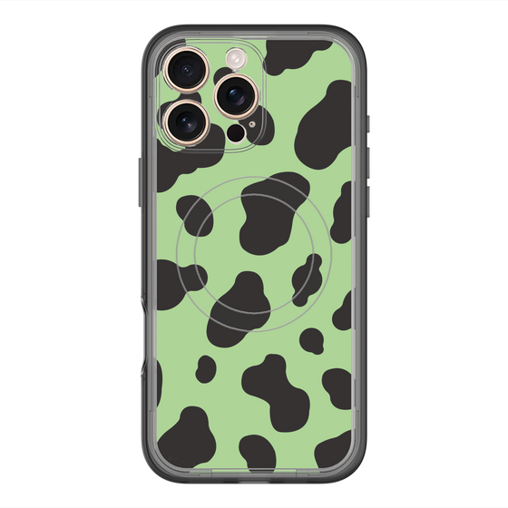 スリムプロテクションプレミアムケース with MagSafe［ Cow - Green ］