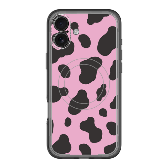スリムプロテクションプレミアムケース with MagSafe［ Cow - Pink ］