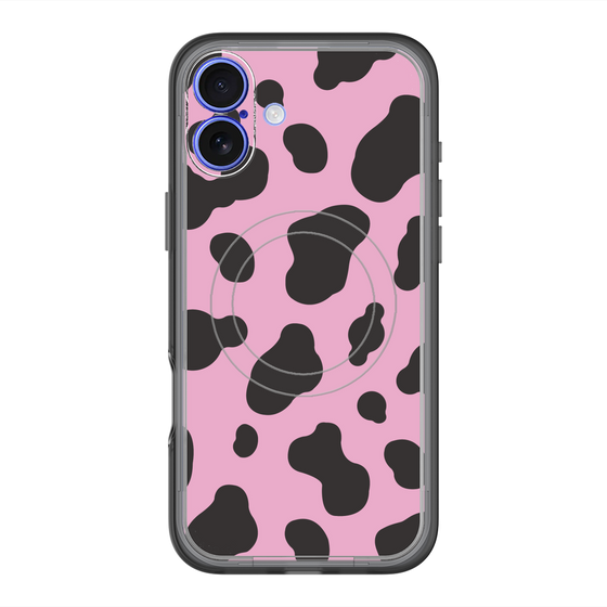 スリムプロテクションプレミアムケース with MagSafe［ Cow - Pink ］