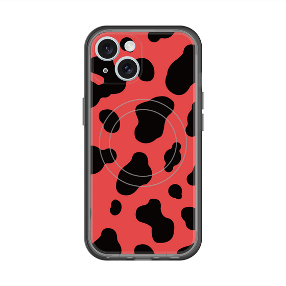 スリムプロテクションプレミアムケース with MagSafe［ Cow - Red ］