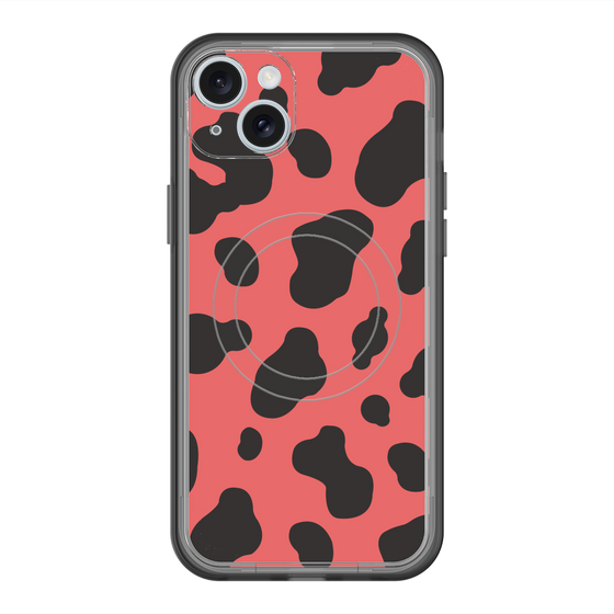 スリムプロテクションプレミアムケース with MagSafe［ Cow - Red ］