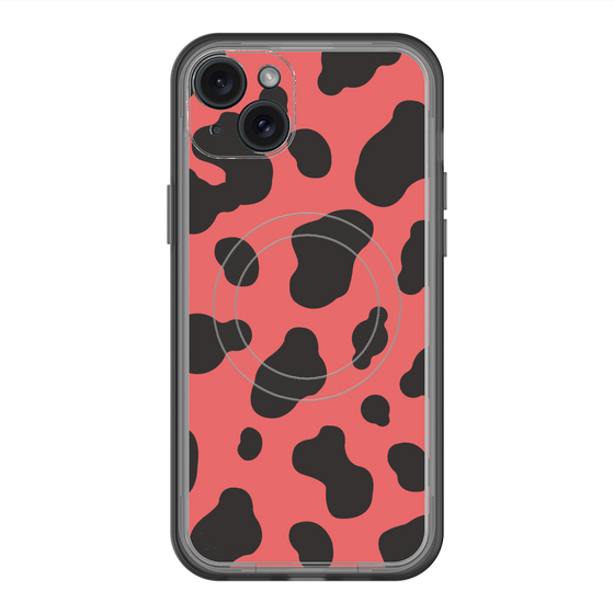 スリムプロテクションプレミアムケース with MagSafe［ Cow - Red ］