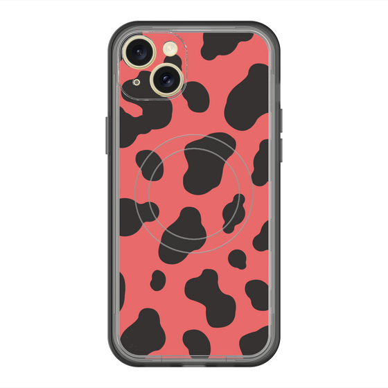 スリムプロテクションプレミアムケース with MagSafe［ Cow - Red ］