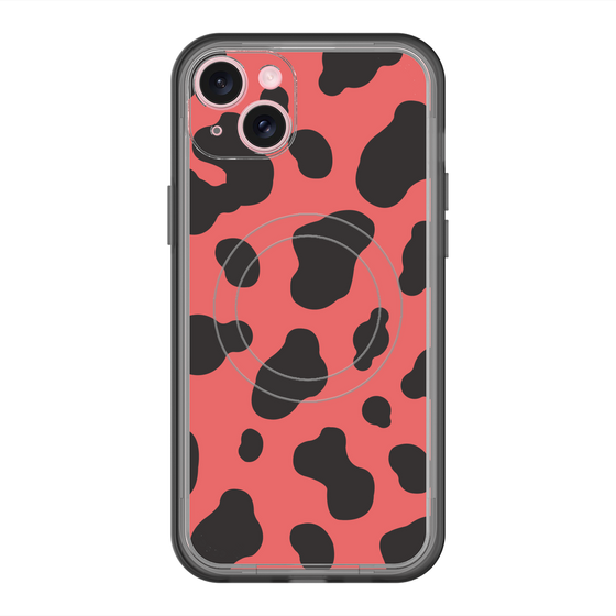 スリムプロテクションプレミアムケース with MagSafe［ Cow - Red ］