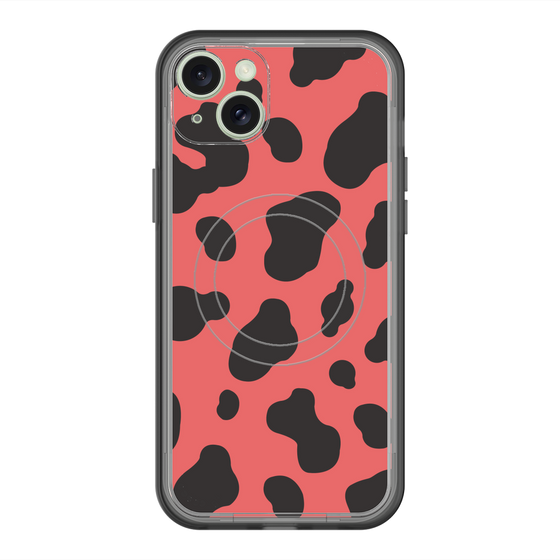 スリムプロテクションプレミアムケース with MagSafe［ Cow - Red ］