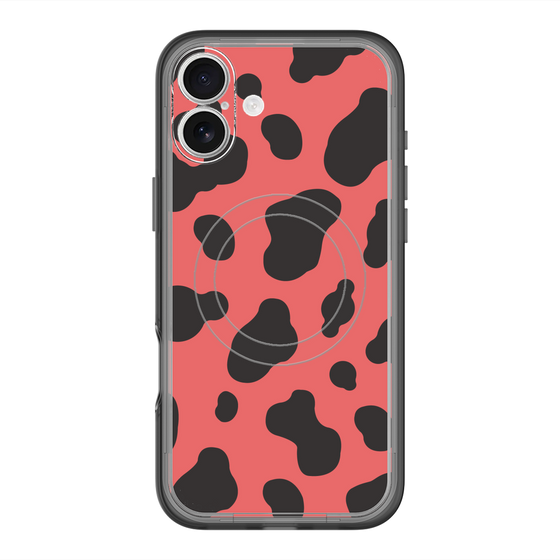 スリムプロテクションプレミアムケース with MagSafe［ Cow - Red ］