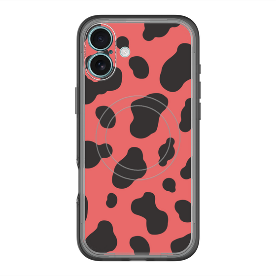 スリムプロテクションプレミアムケース with MagSafe［ Cow - Red ］
