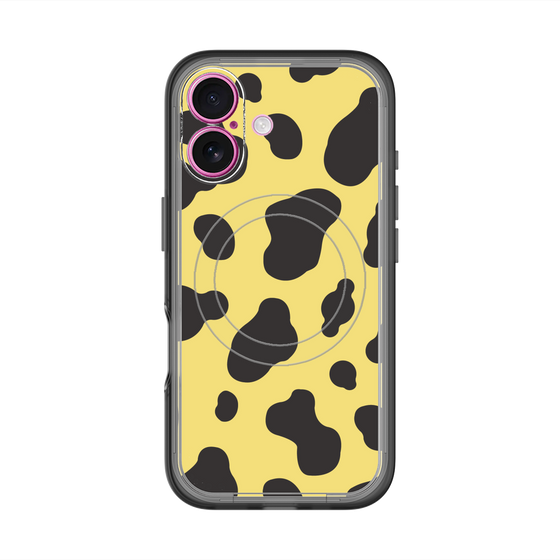 スリムプロテクションプレミアムケース with MagSafe［ Cow - Yellow ］