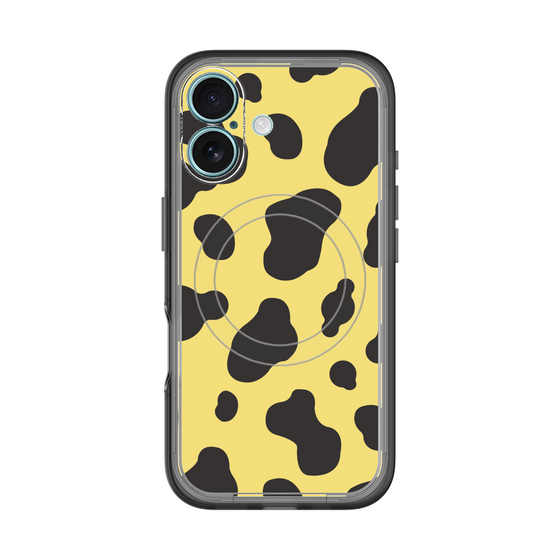 スリムプロテクションプレミアムケース with MagSafe［ Cow - Yellow ］