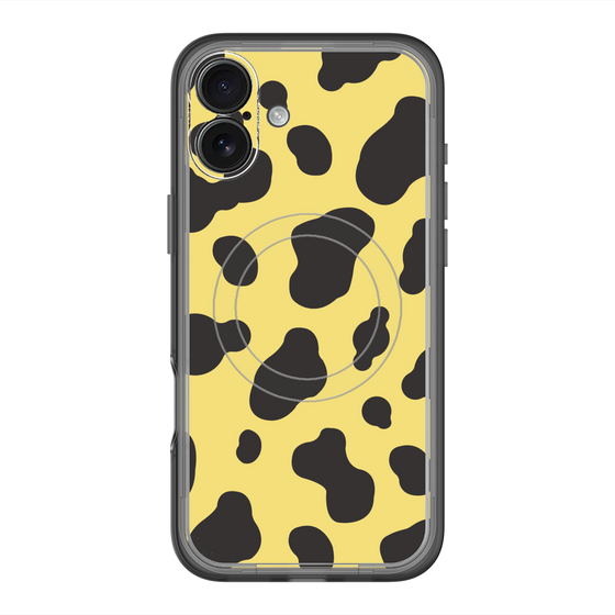スリムプロテクションプレミアムケース with MagSafe［ Cow - Yellow ］
